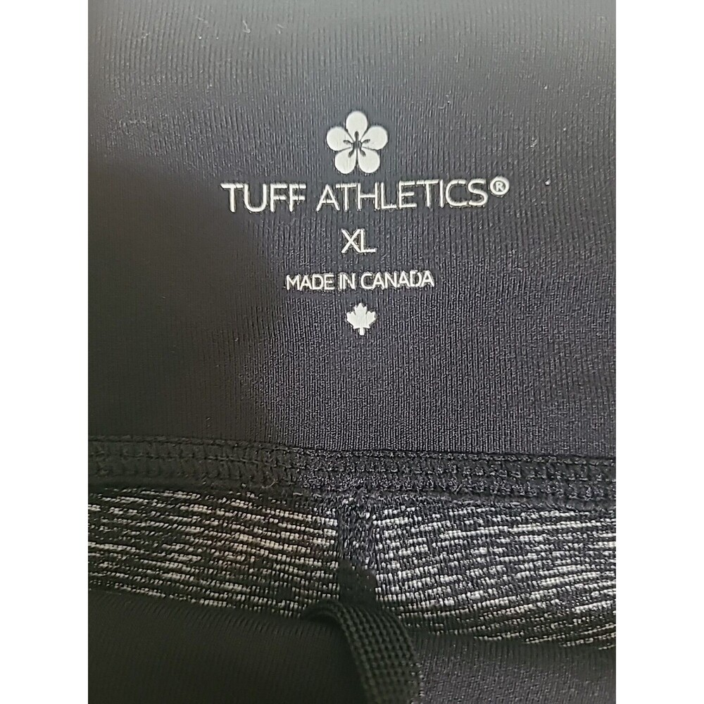 Tuff Athletics Womens Capri Leggings Gray Color Block Activewear Workout Size XL - Picture 11 of 13